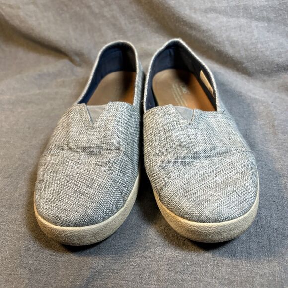 TOMS Gray Canvas Women's Classics Slip-On Shoes 9 W - Picture 5 of 8